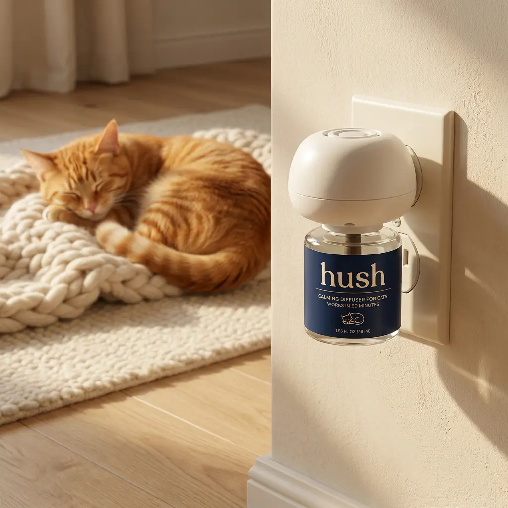 Hush calming diffuser for cats